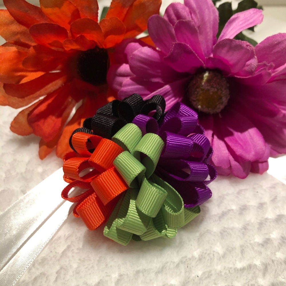 🌸3/$9🌸 Handmade Orange Purple Green Black Loopy